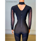 Stones Mirror Jumpsuit - Sexy Evening Wear for Birthdays & Singer Shows